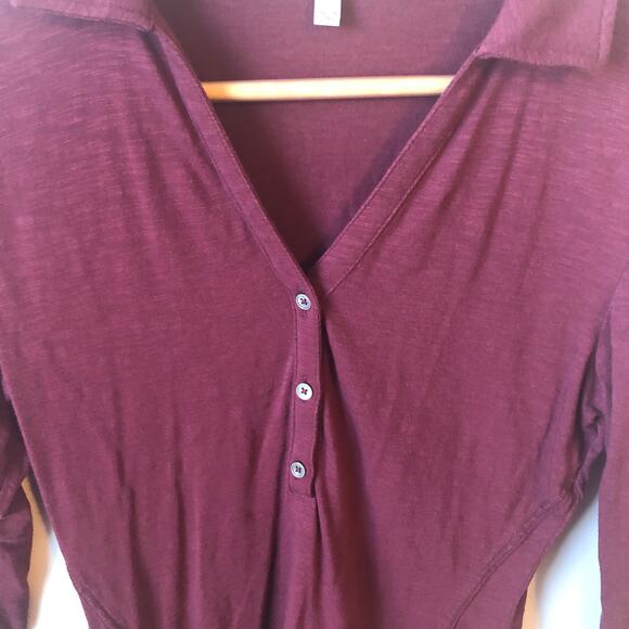 41 Hawthorn Stitchfix Women's Henley Collared 3/4 Sleeve V-Neck Solid Small - Picture 3 of 8